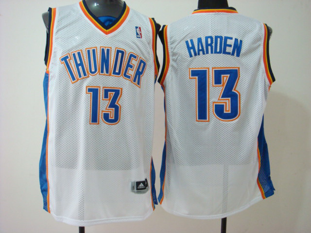 NBA Oklahoma City Thunder 13 James Harden Authentic Home White Jersey